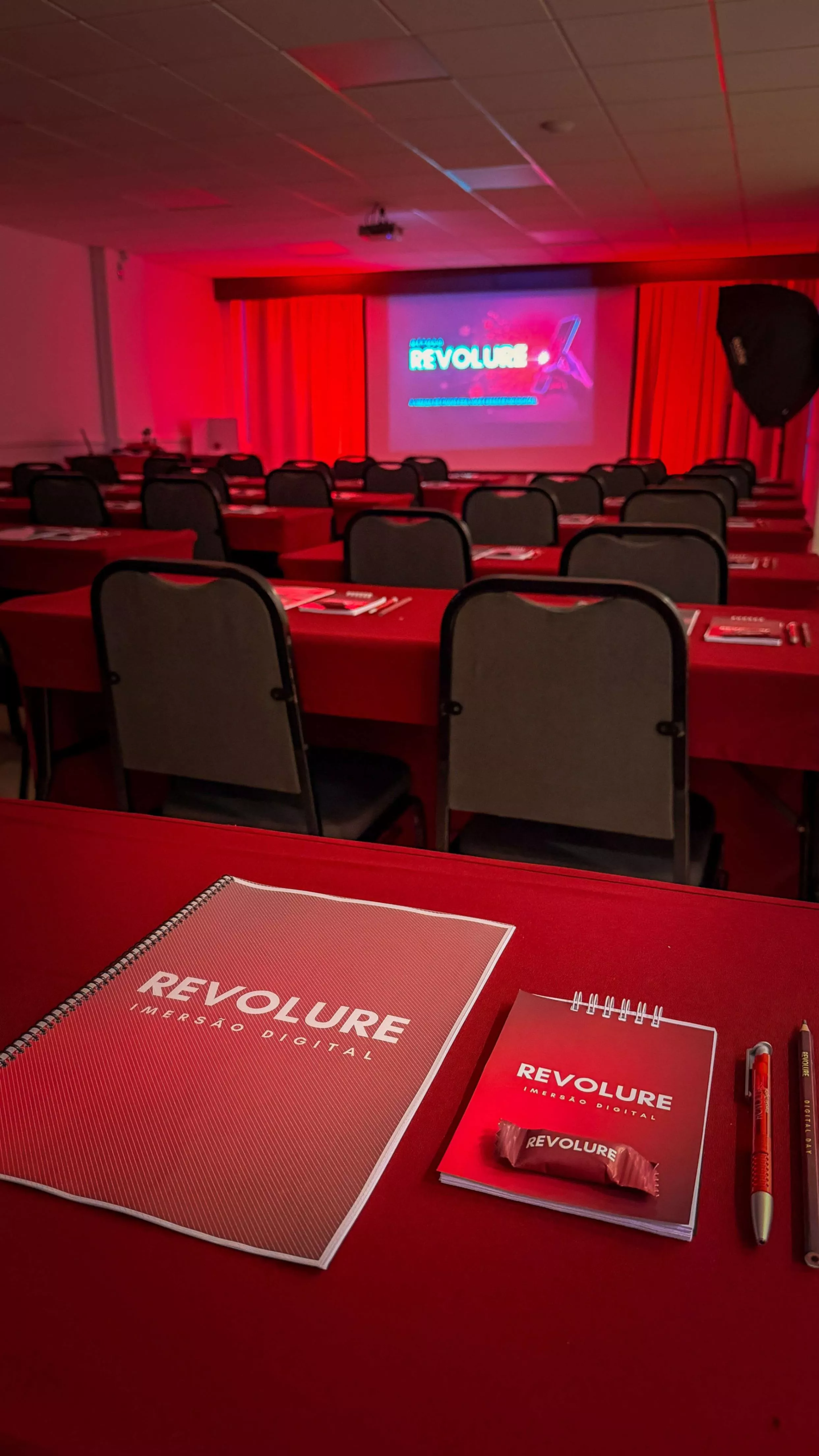 Material e estrutura preparados para a Revolure Imersão Digital